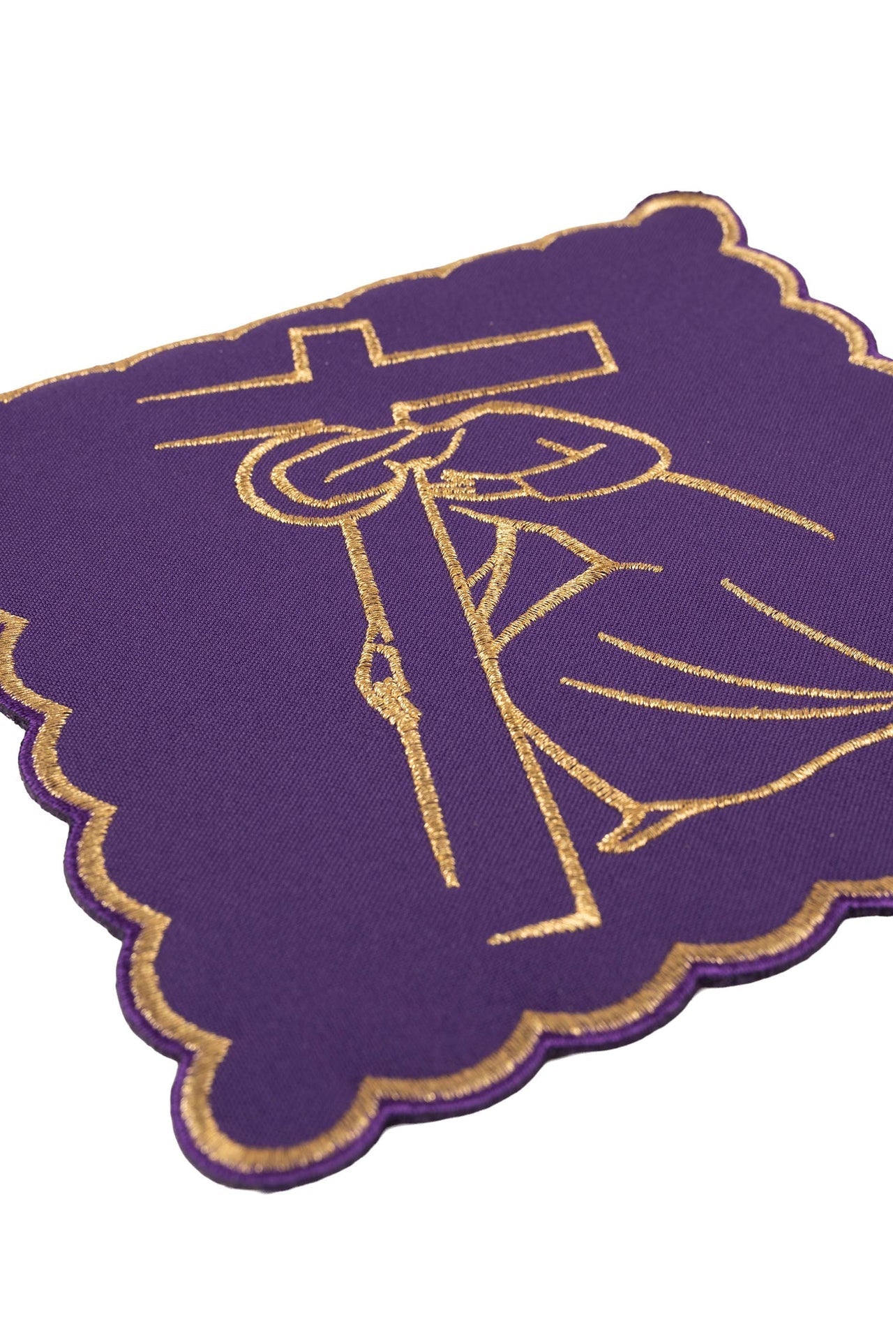 Embroidered chalice linens set Stations of the Cross KDT/5055/03/C1 - CHASUBLES.COM