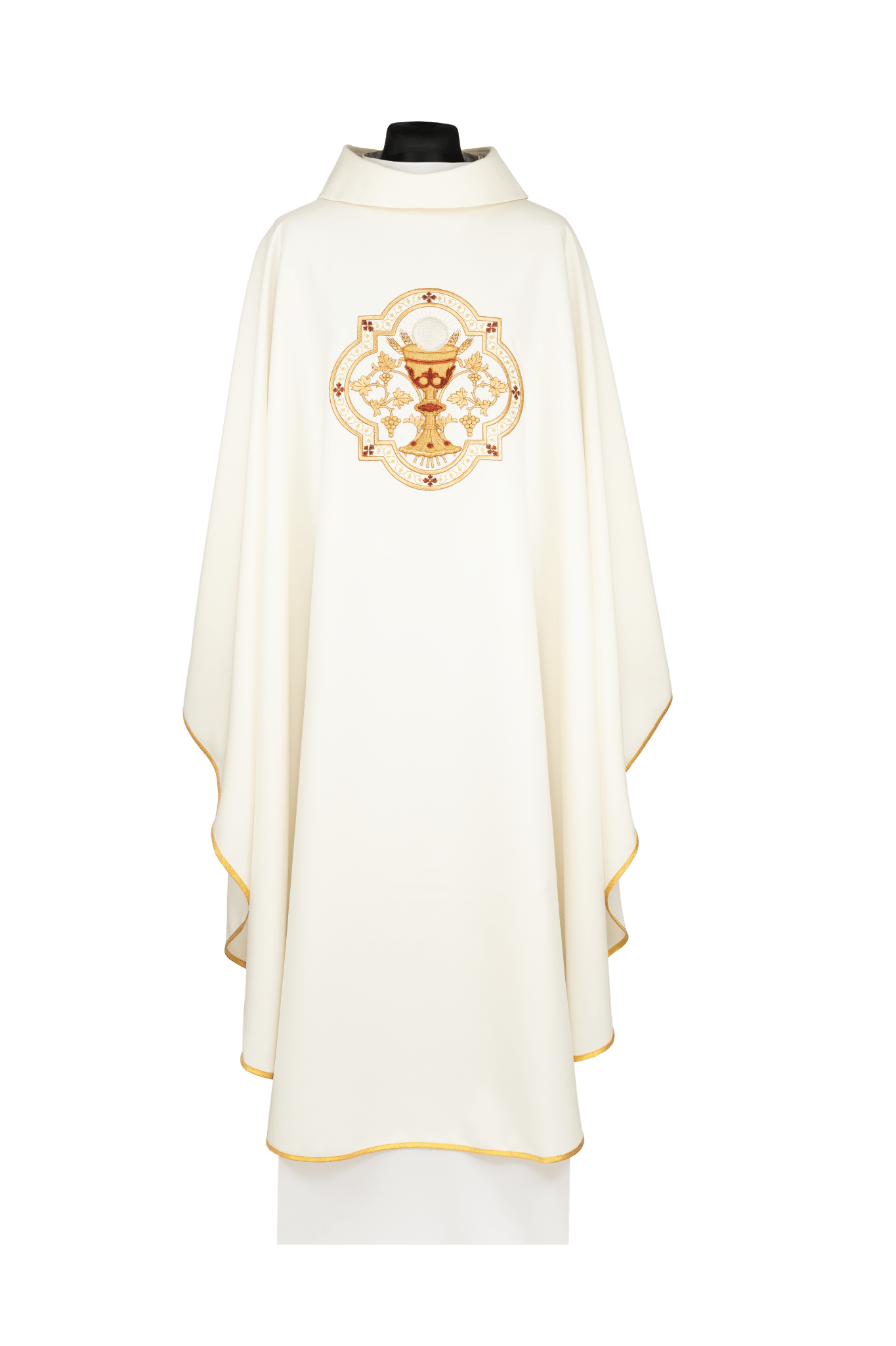 Embroidered chasuble with a Eucharistic Chalice and IHS motif KDT/7071/05/01 - CHASUBLES.COM
