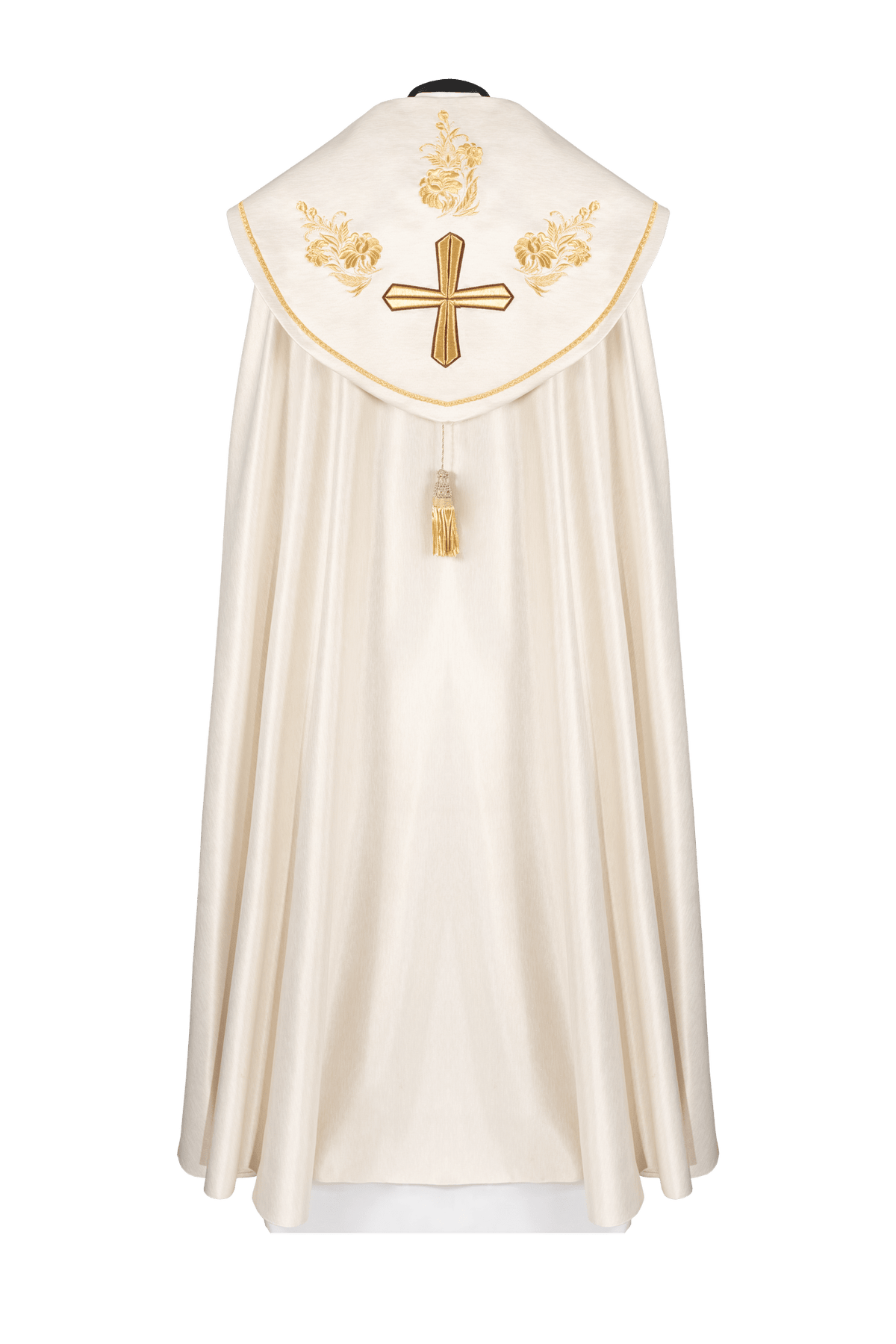 Embroidered liturgical cope with cross ecru KDT/3042/05/86 - CHASUBLES.COM
