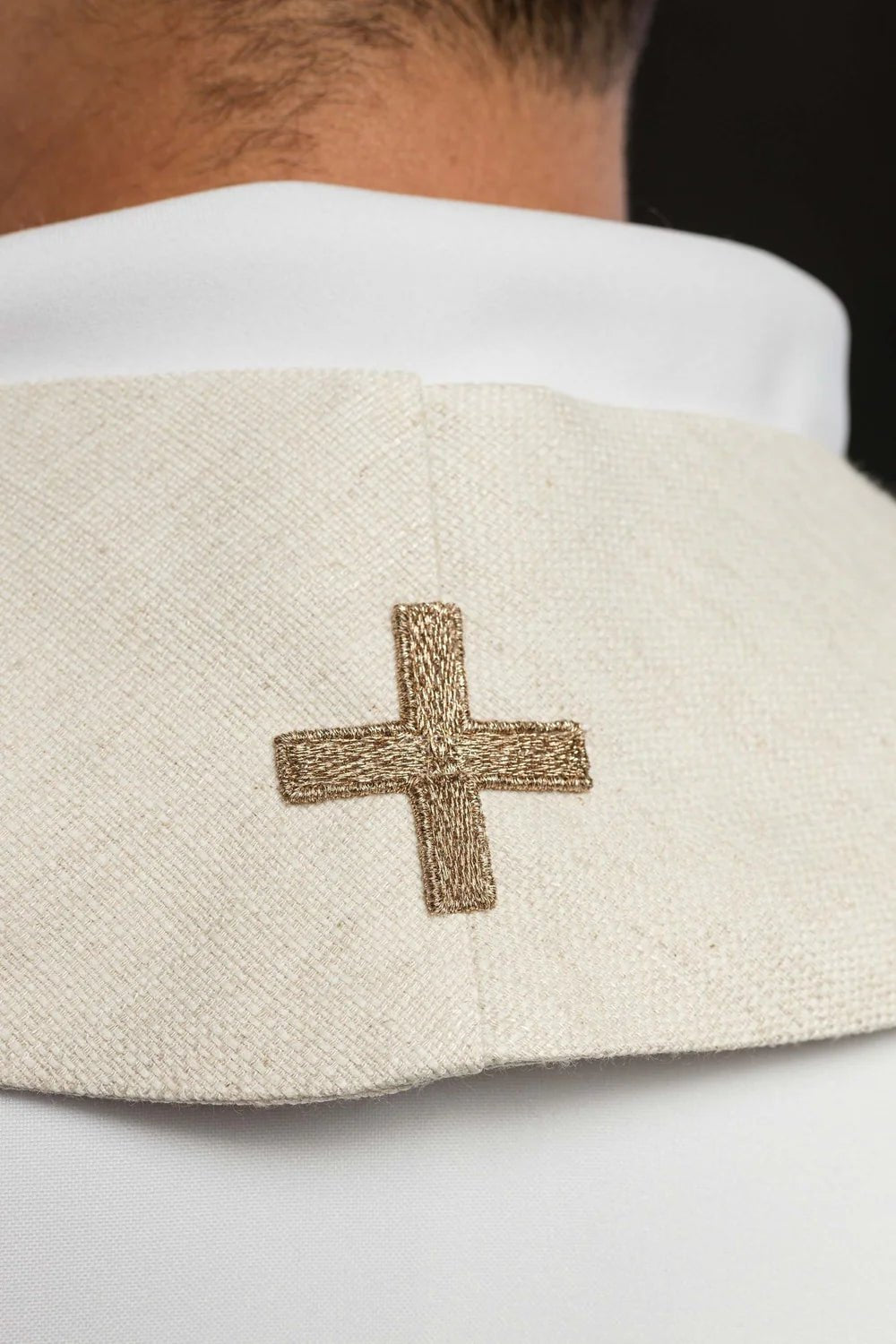 Embroidered stole “Jesus the Good Shepherd” ecru S-2059-05-49 - CHASUBLES.COM