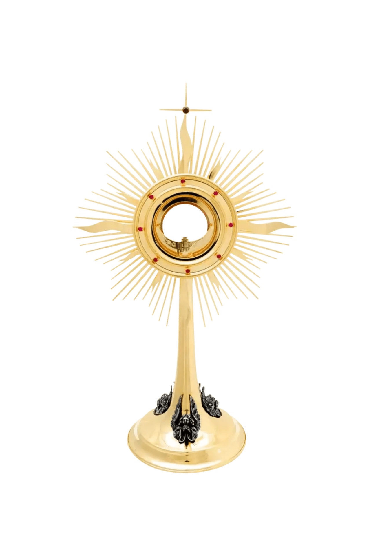 Gold - plated brass monstrance KNR/0117 53CM - CHASUBLES.COM
