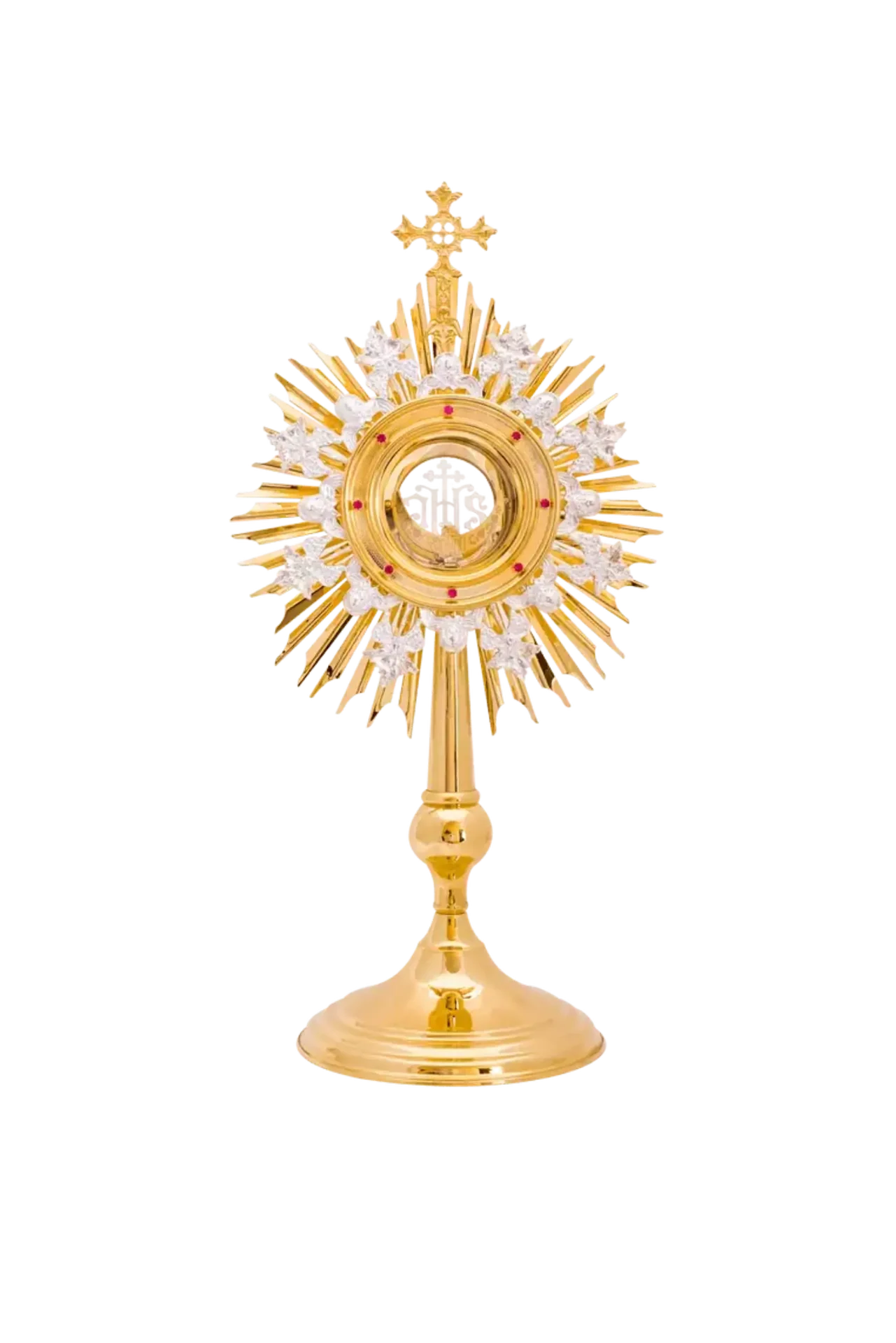 Gold - plated brass monstrance KNR/0111 57CM - CHASUBLES.COM