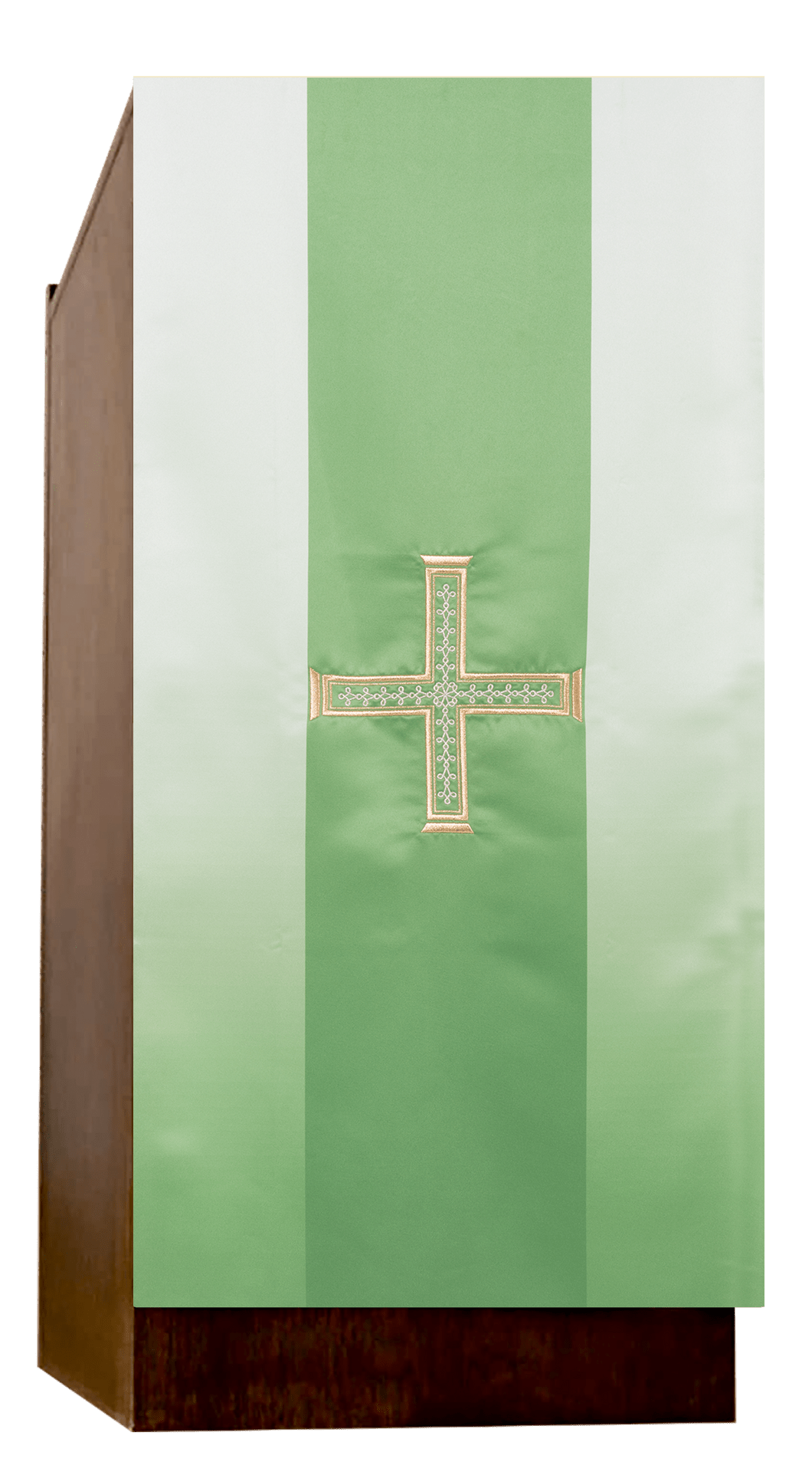 Green Ambo Cloth with a Cross Motif HA8017-01 ZIELONY 55*250 - CHASUBLES.COM