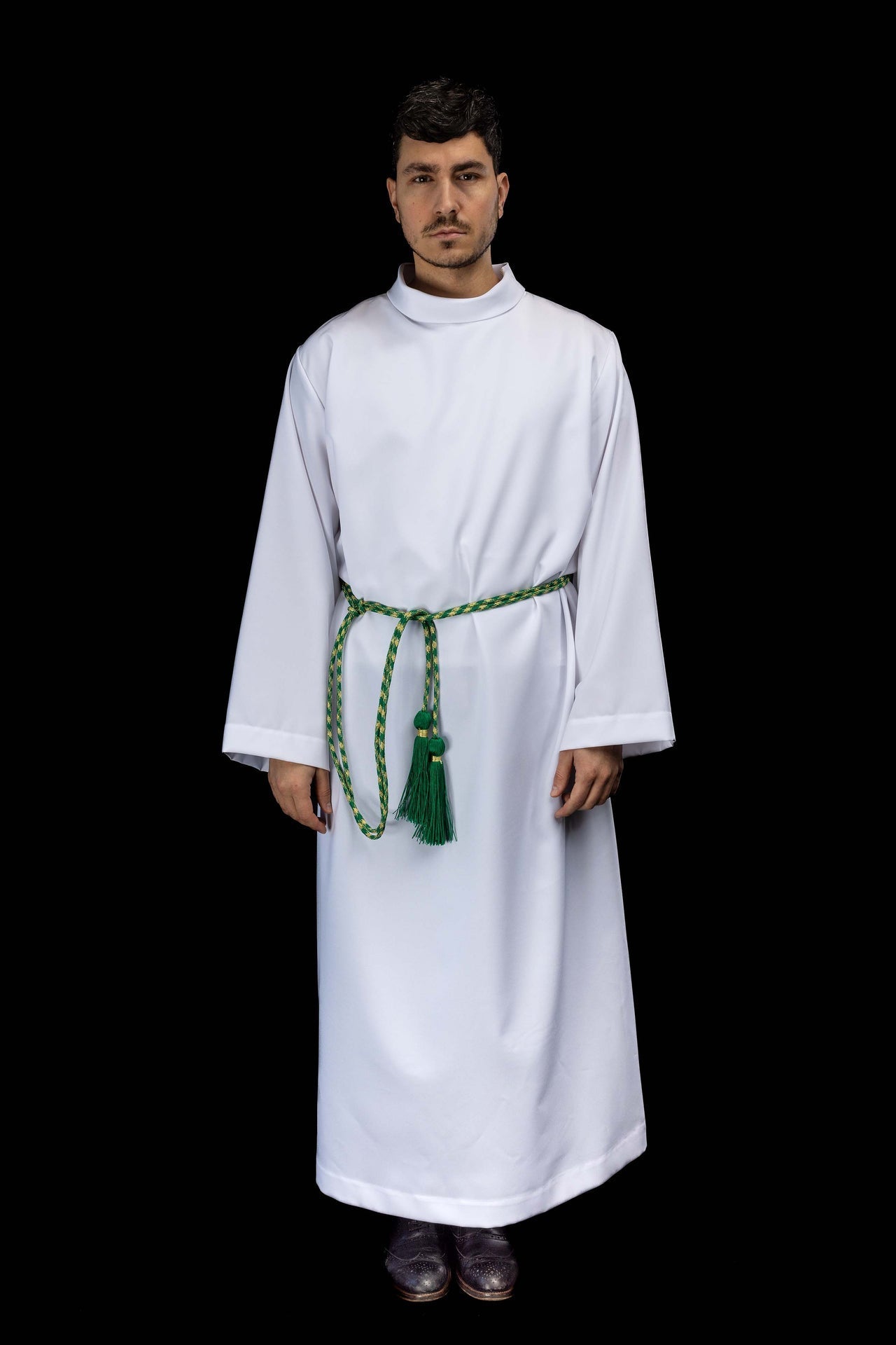 Green - and - gold liturgical cincture CIN/800 - CHASUBLES.COM
