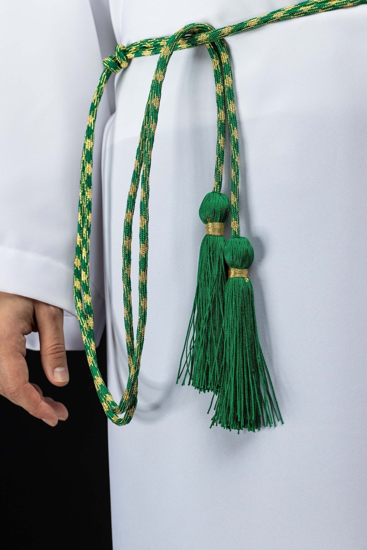 Green - and - gold liturgical cincture CIN/800 - CHASUBLES.COM