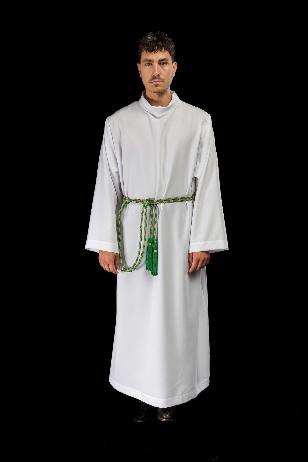 Green and Gold Liturgical Cincture Premium CIN/806 - CHASUBLES.COM