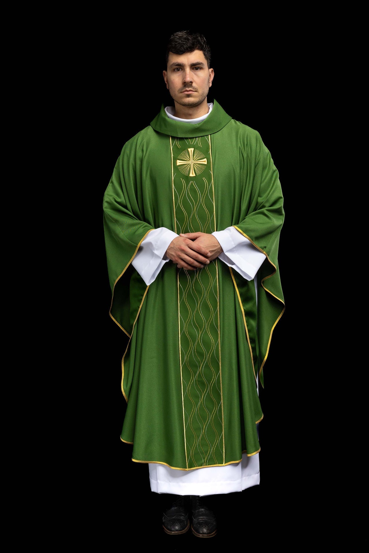 Green cross - embroidered chasuble KOR/277/01/53 - CHASUBLES.COM