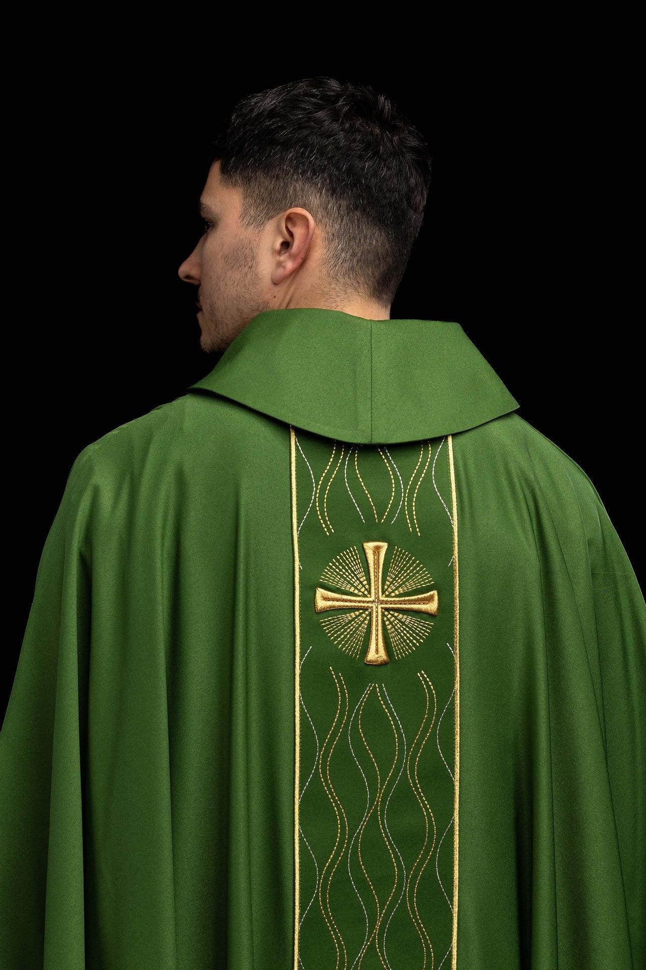 Green cross - embroidered chasuble KOR/277/01/53 - CHASUBLES.COM