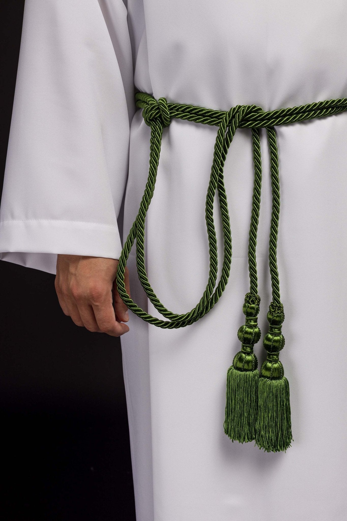 Green liturgical cincture CIN/001 - HAFTINAUSA.COM