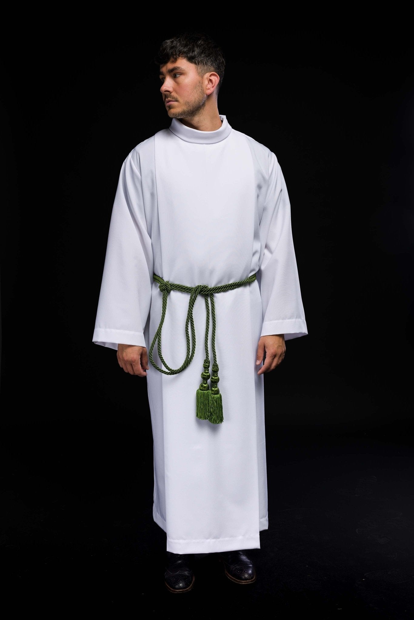 Green liturgical cincture CIN/001 - HAFTINAUSA.COM