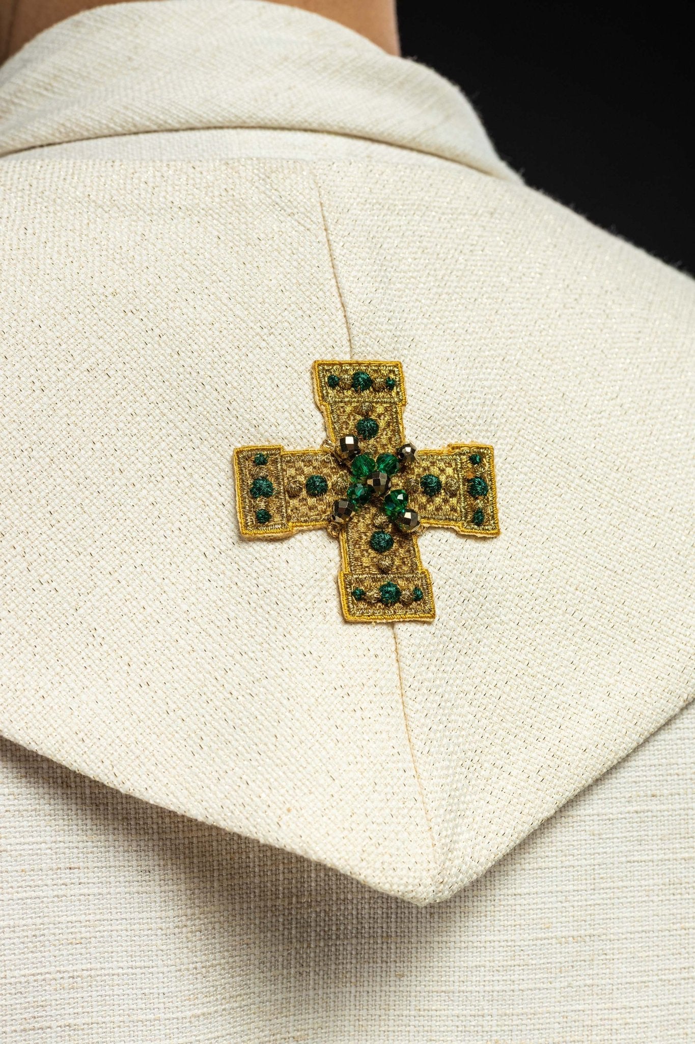 Handmade Stole with Natural Stones Handmade 2013 HM/2013/05/71 - CHASUBLES.COM