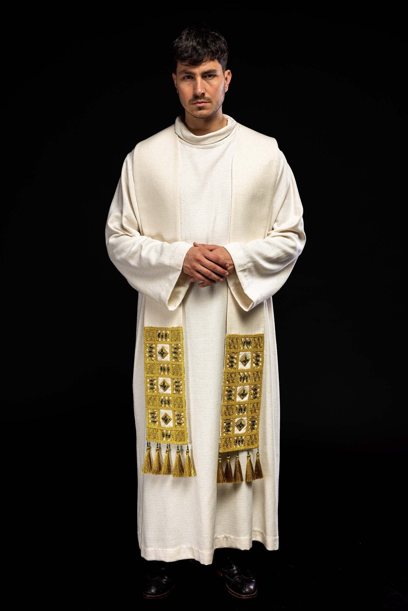 Handmade Stole with Natural Stones Handmade 2013 HM/2013/05/71 - CHASUBLES.COM