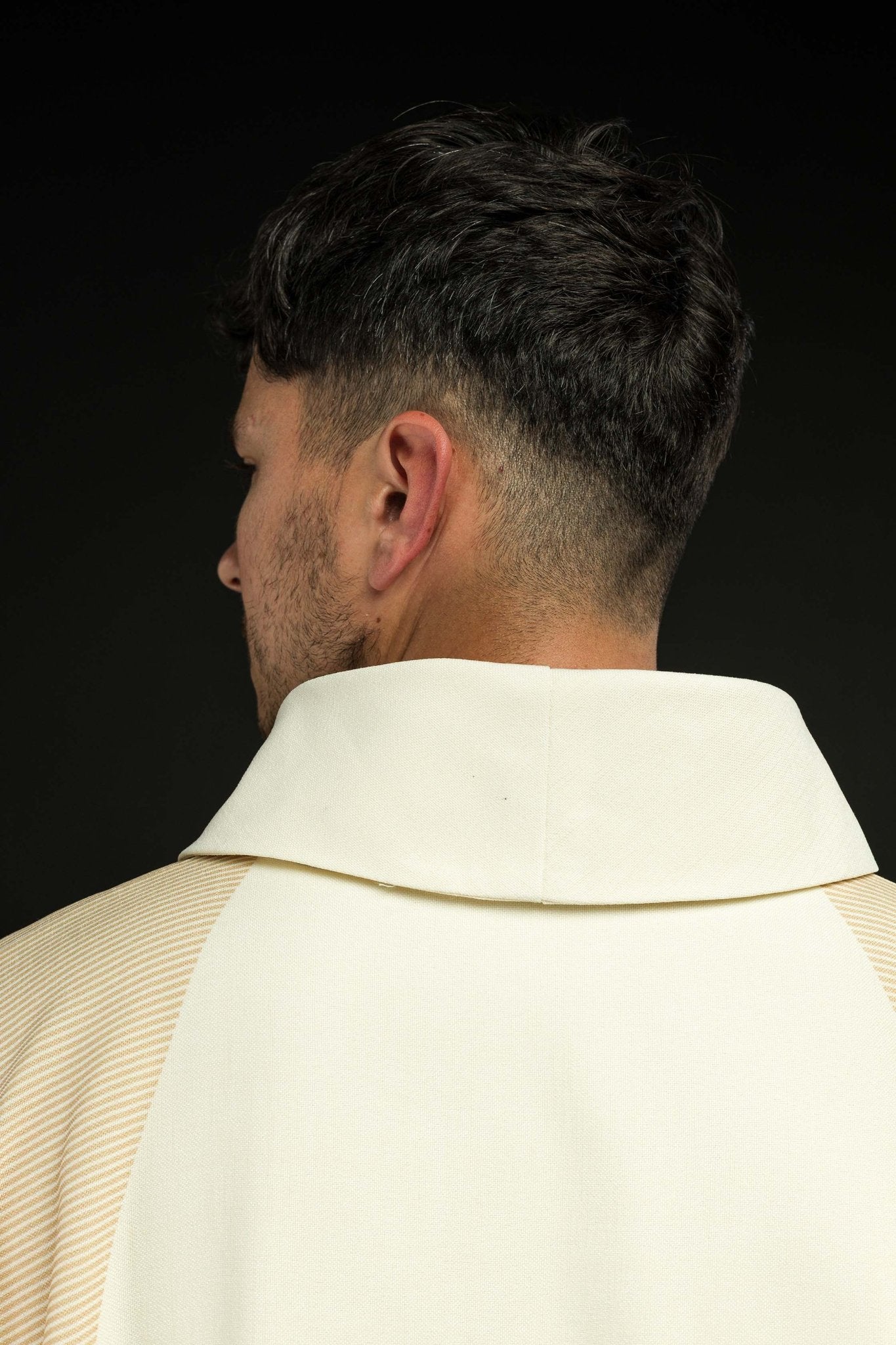 Ivory priests chasuble with printed cross design HA7036-05 ECRU - CHASUBLES.COM