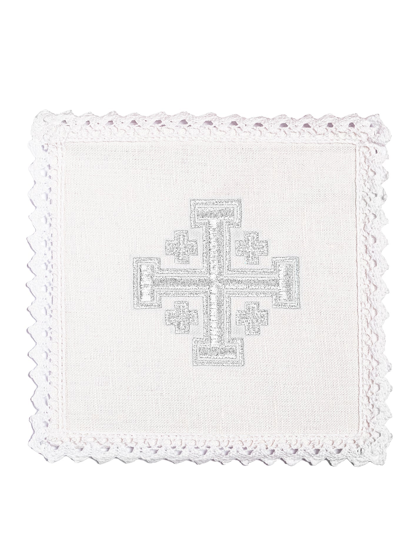 Linen Chalice Linens Embroidered with Jerusalem Cross KKL/030/C2 - HAFTINAUSA.COM
