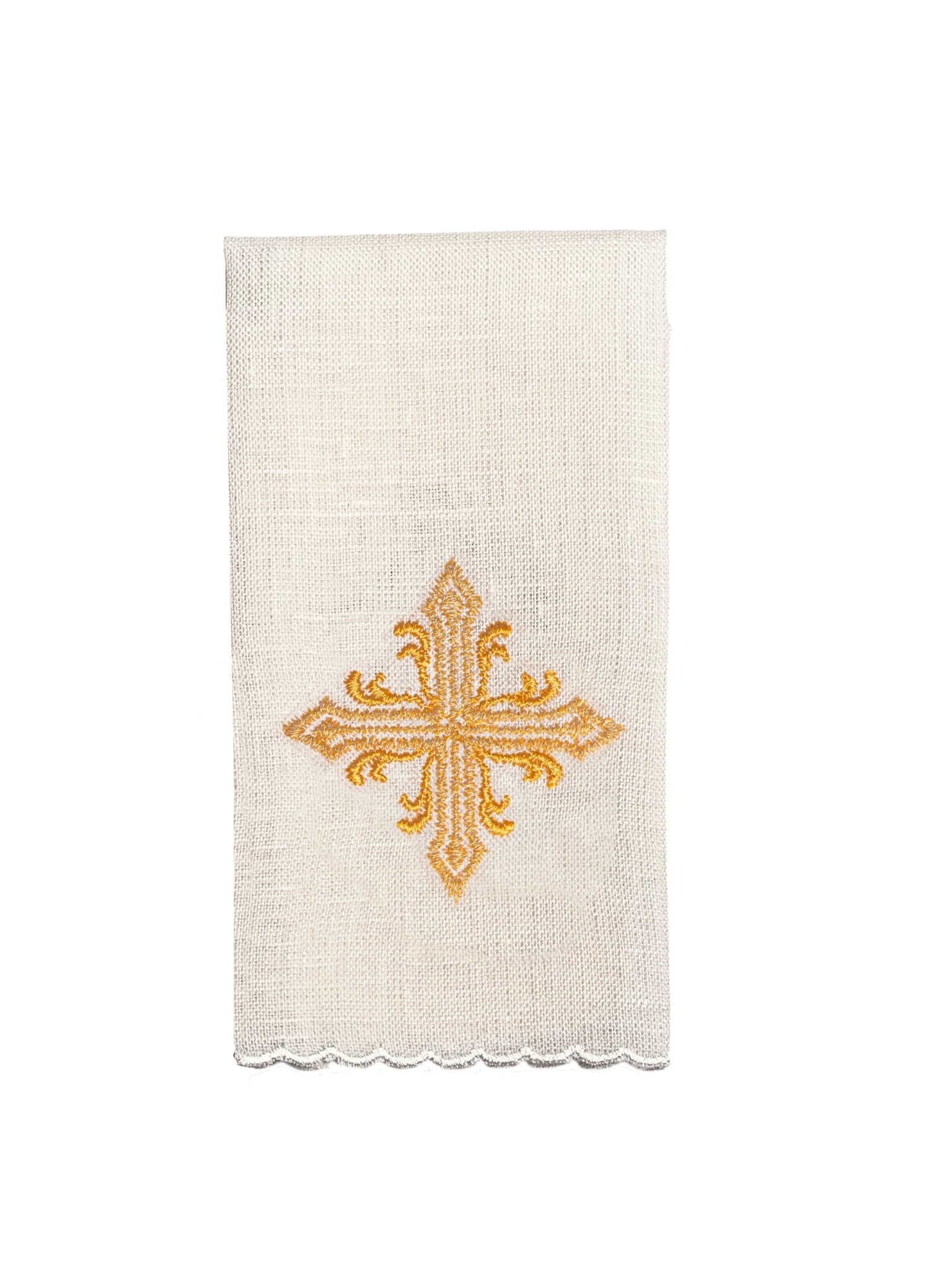 Linen Chalice Linens Richly Embroidered with Stones LE/5004 - HAFTINAUSA.COM