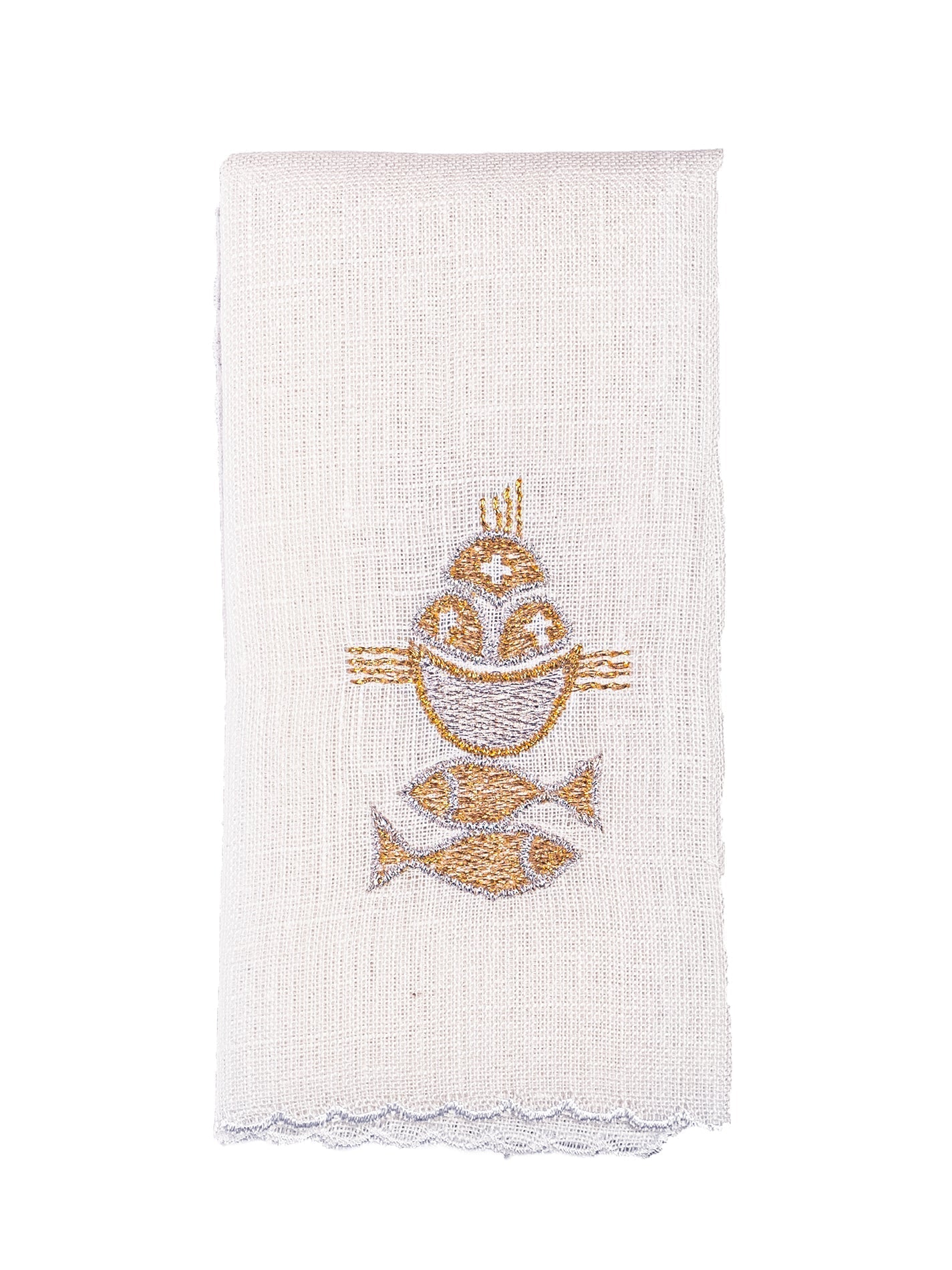 Linen Chalice Linens with Embroidered PAX Motif KKL/018 - HAFTINAUSA.COM