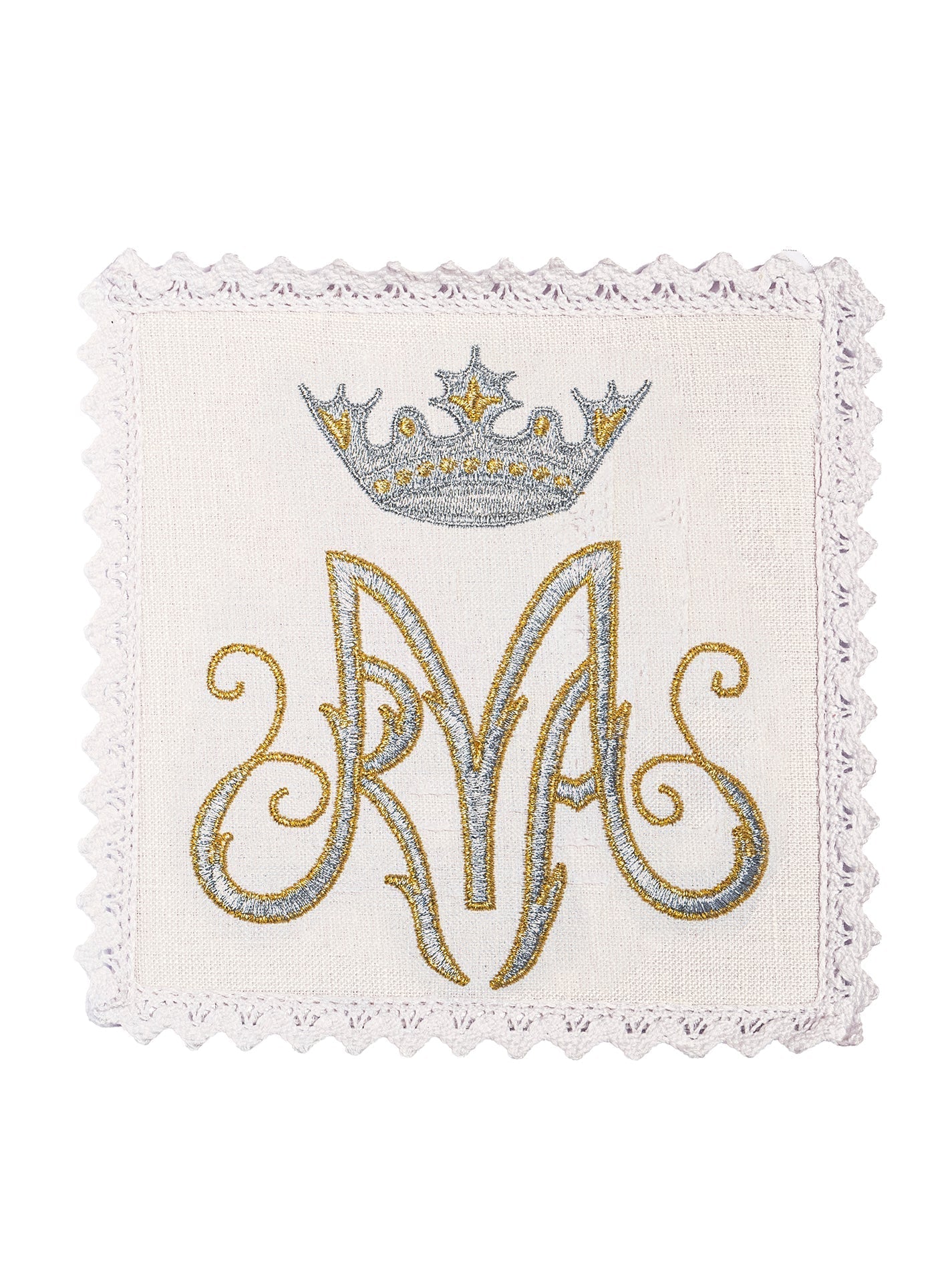 Linen Chalice Linens with Mary Motif KKL/003/C2 - HAFTINAUSA.COM