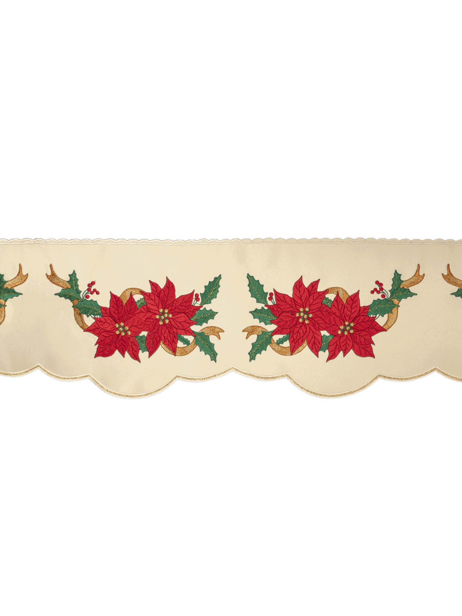 Liturgical superfrontal in invory with Bethlehem Star embroidery KOM/018/05 19cm 3,5m - HAFTINAUSA.COM