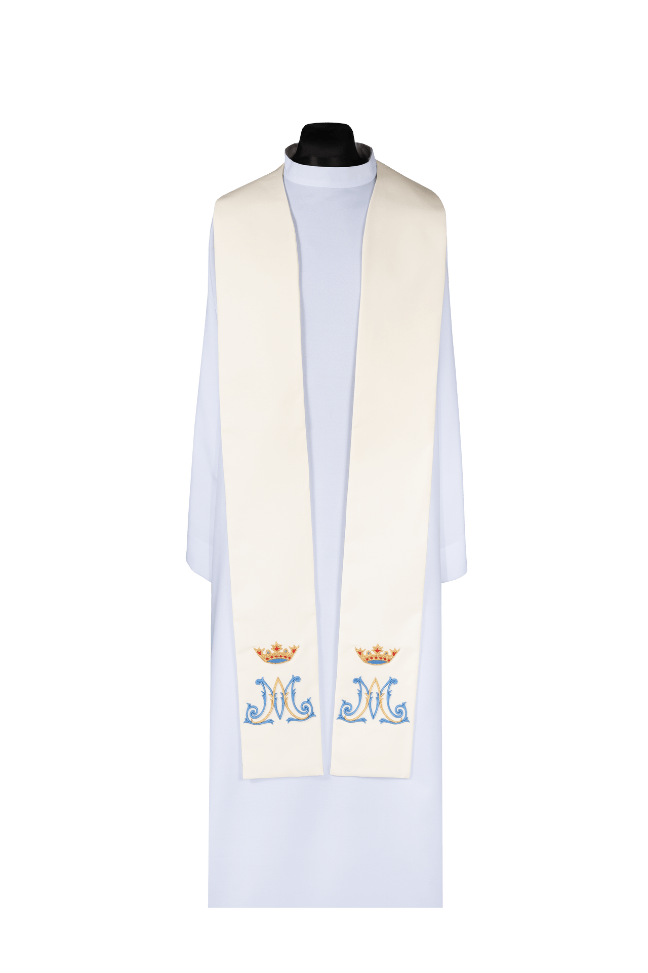 Marian Embroidered Stole Ecru KDT/2075/05/01 - CHASUBLES.COM