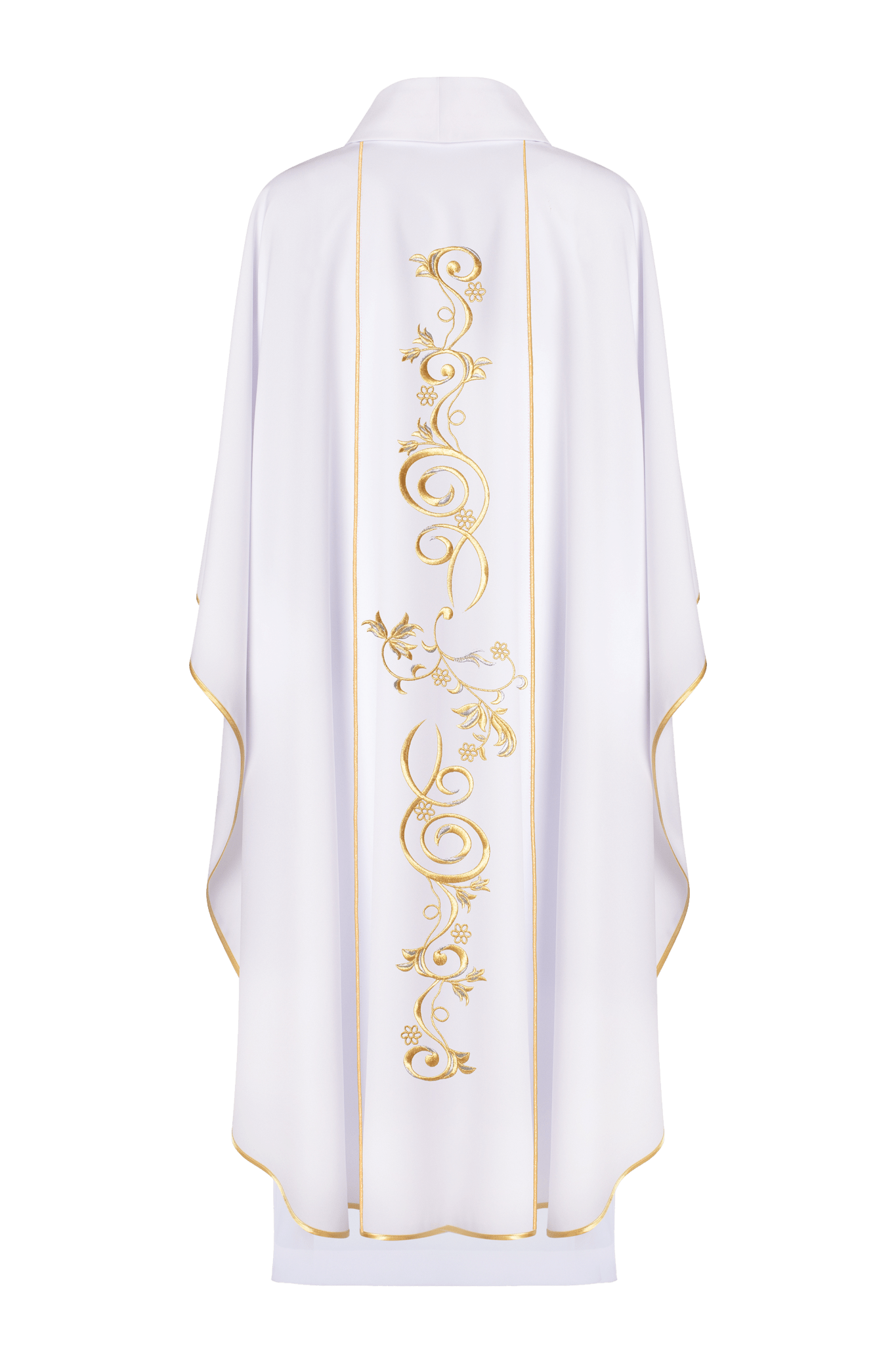 Marian liturgical chasuble with white embroidered bel KOR/072/04/01 BIAŁY - HAFTINAUSA.COM