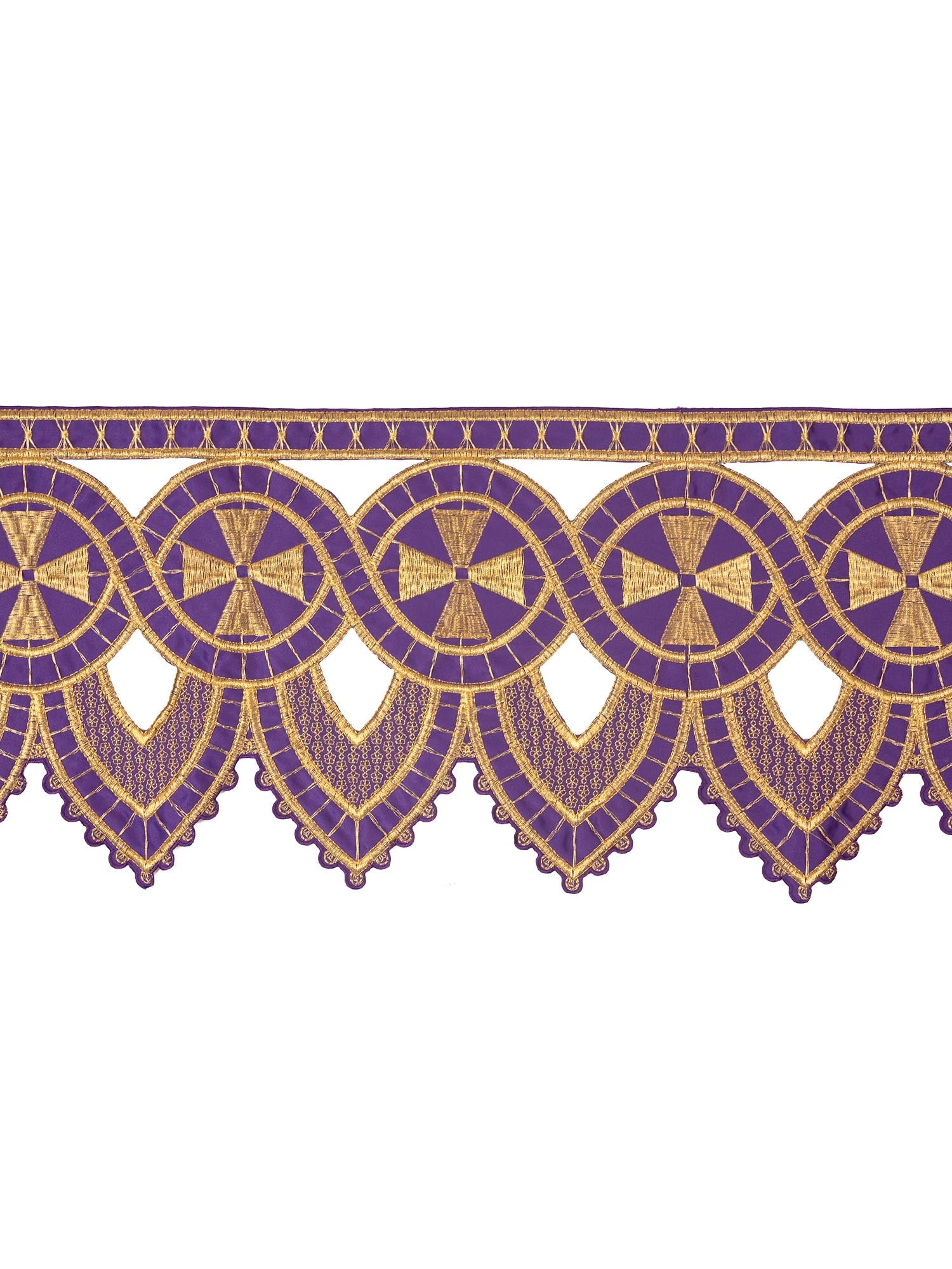 Metric with front embroidery Cross Purple - HAFTINAUSA.COM