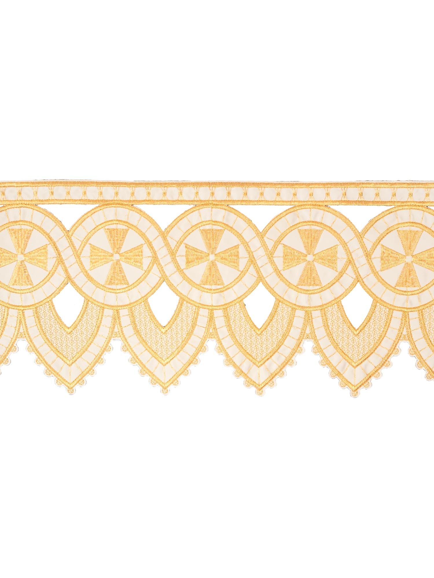 Metre with front embroidery Cross ecru KOM/029/05 26cm 3,5m - HAFTINAUSA.COM