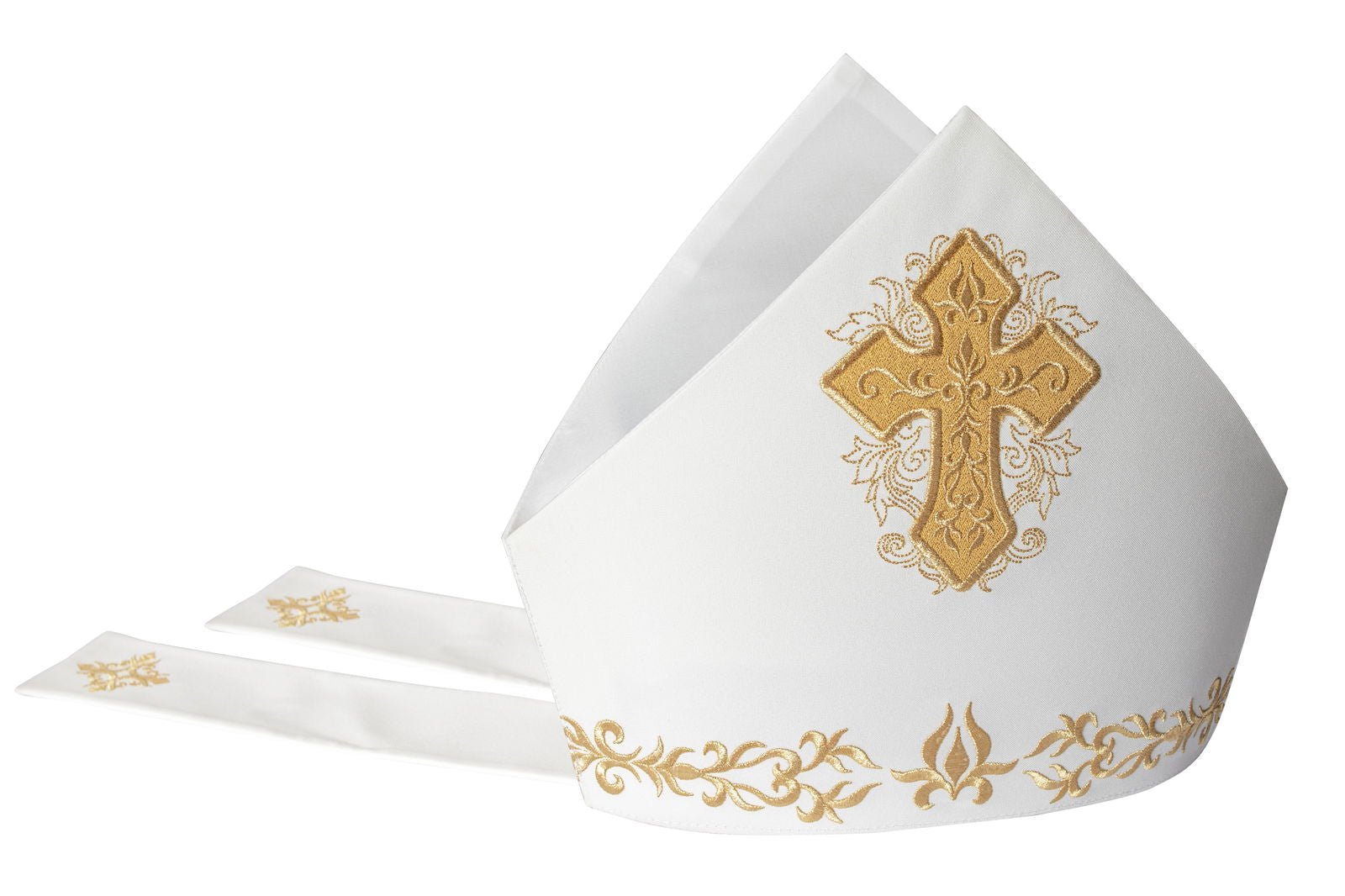 Mitre with rich embroidery and cross symbol KMR/4 KMR/004/05/01 - HAFTINAUSA.COM