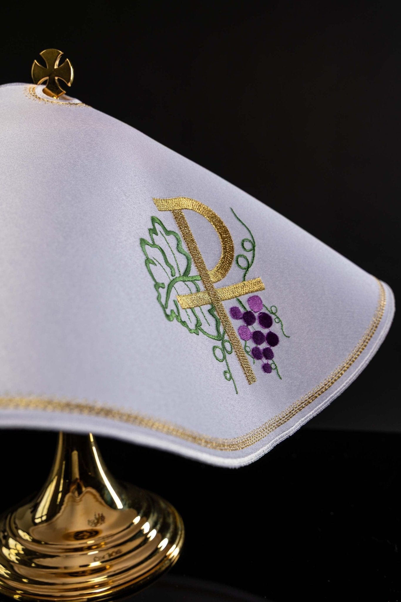 PAX motif tin veil KWE/002/C/04 45cm BIAŁY - CHASUBLES.COM