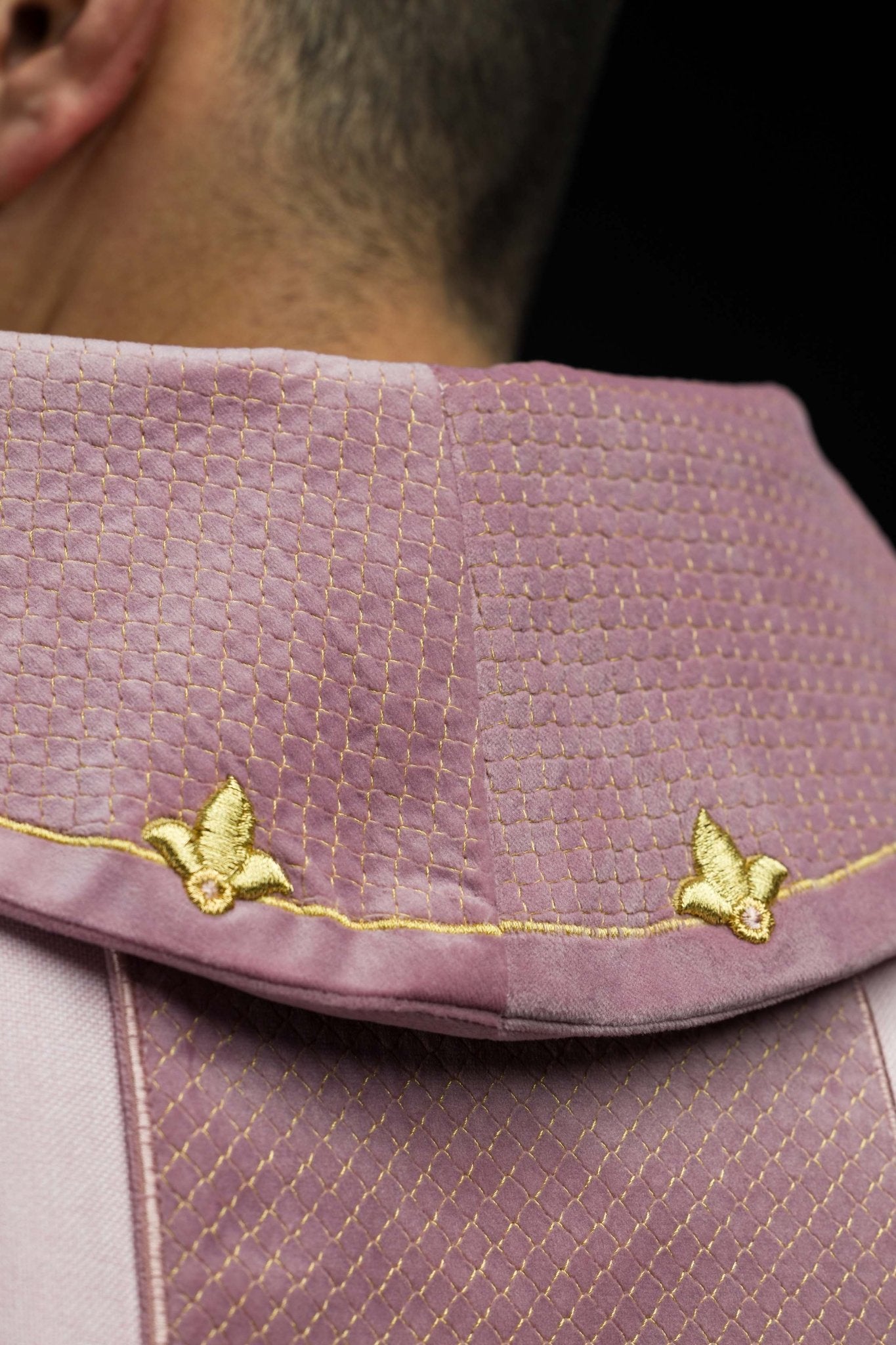 Pink Chasuble with Embroidered Cross Symbol LE/7029/08 - CHASUBLES.COM