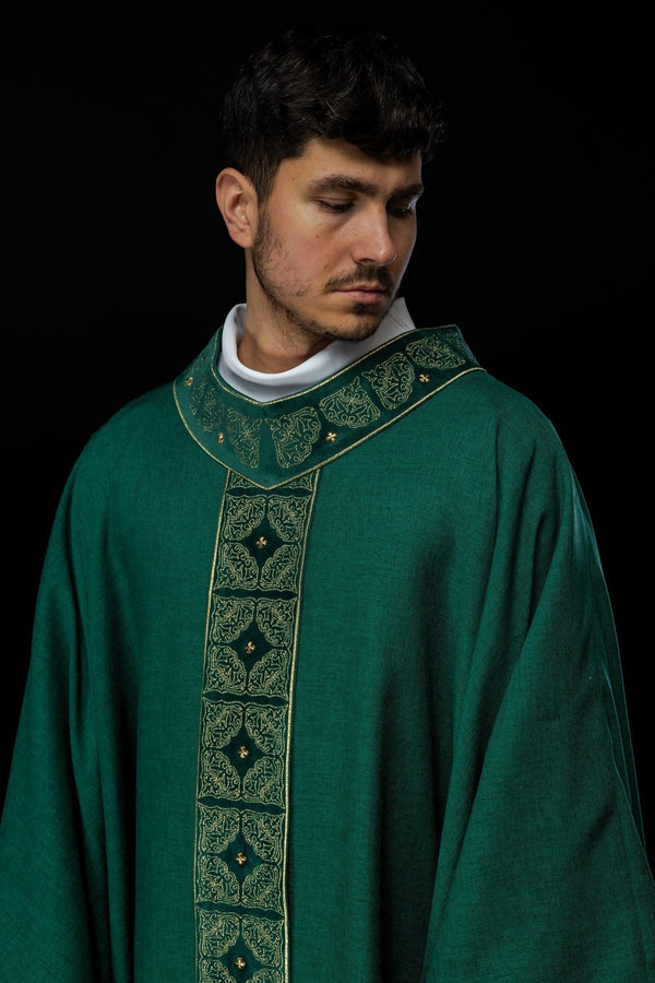 Priest Robe Green Velvet
