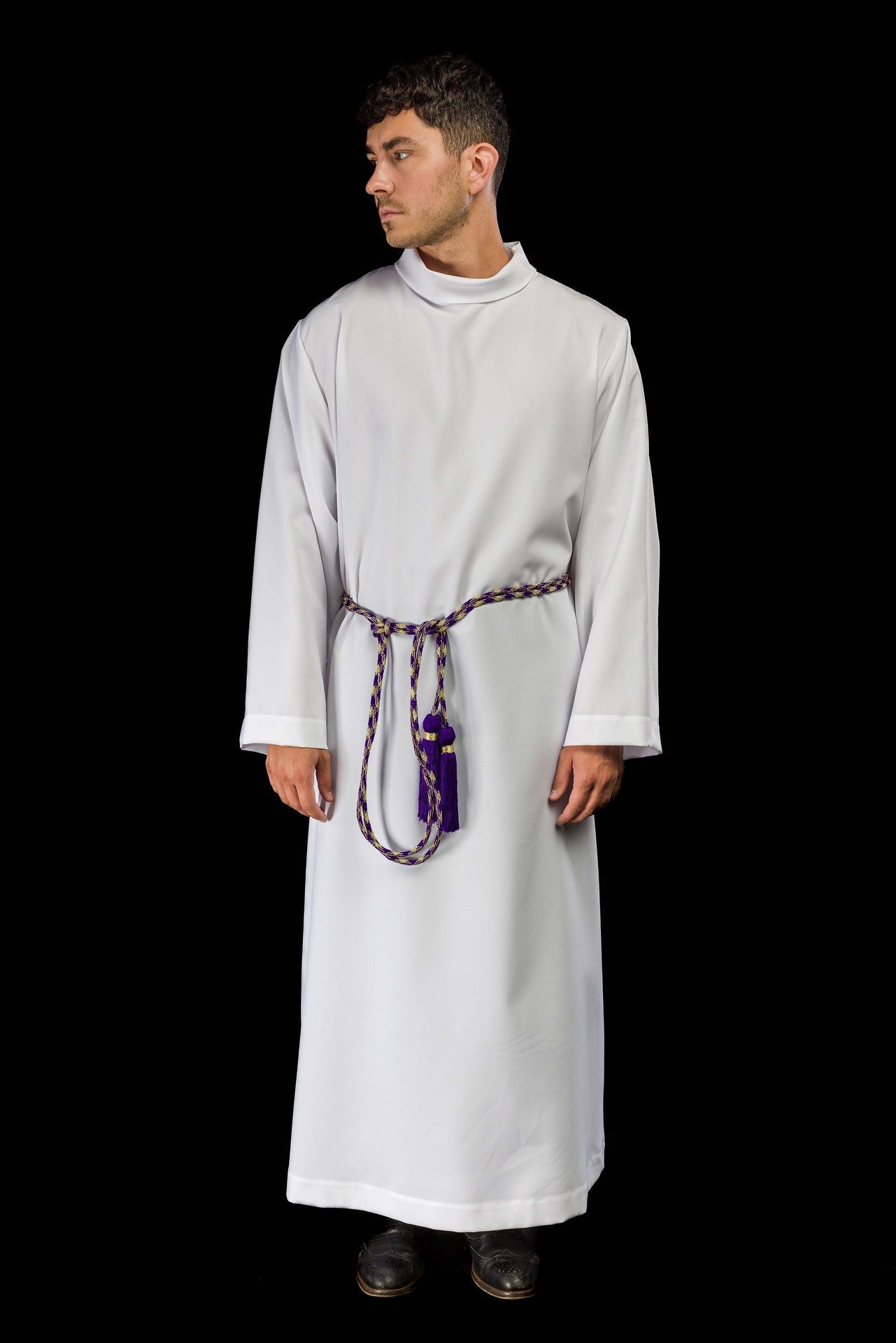 Purple and Gold Liturgical Cincture CIN/803 - CHASUBLES.COM