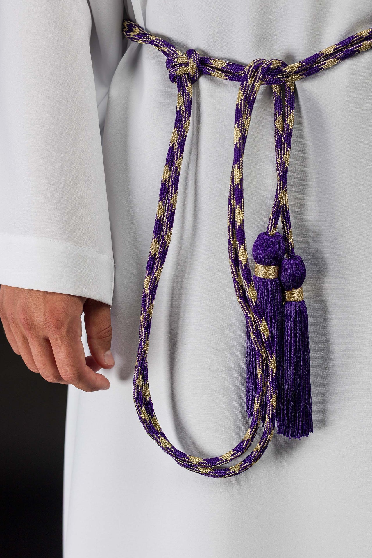 Purple and Gold Liturgical Cincture CIN/803 - CHASUBLES.COM