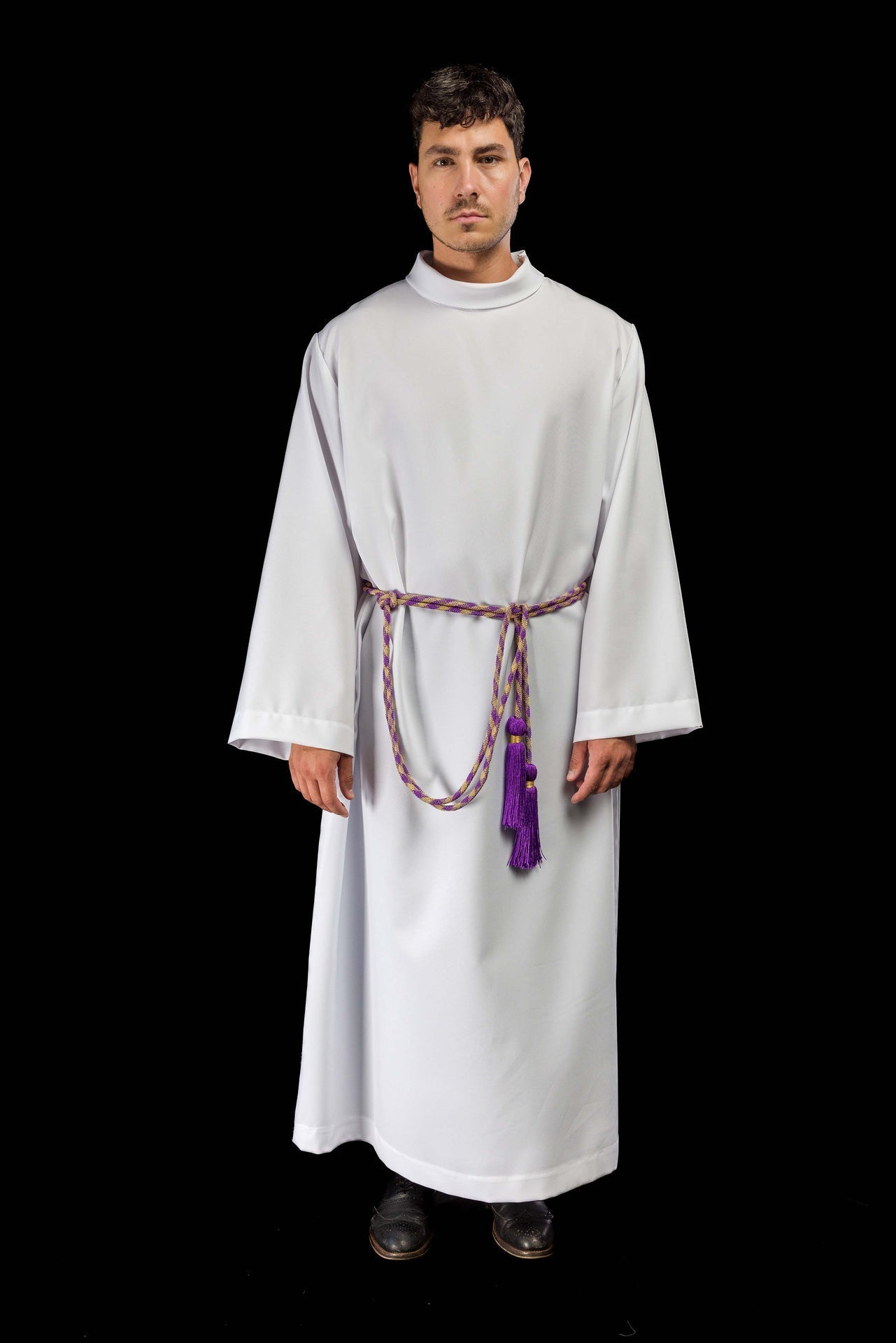 Purple and Gold Liturgical Cincture Premium CIN/808 - CHASUBLES.COM