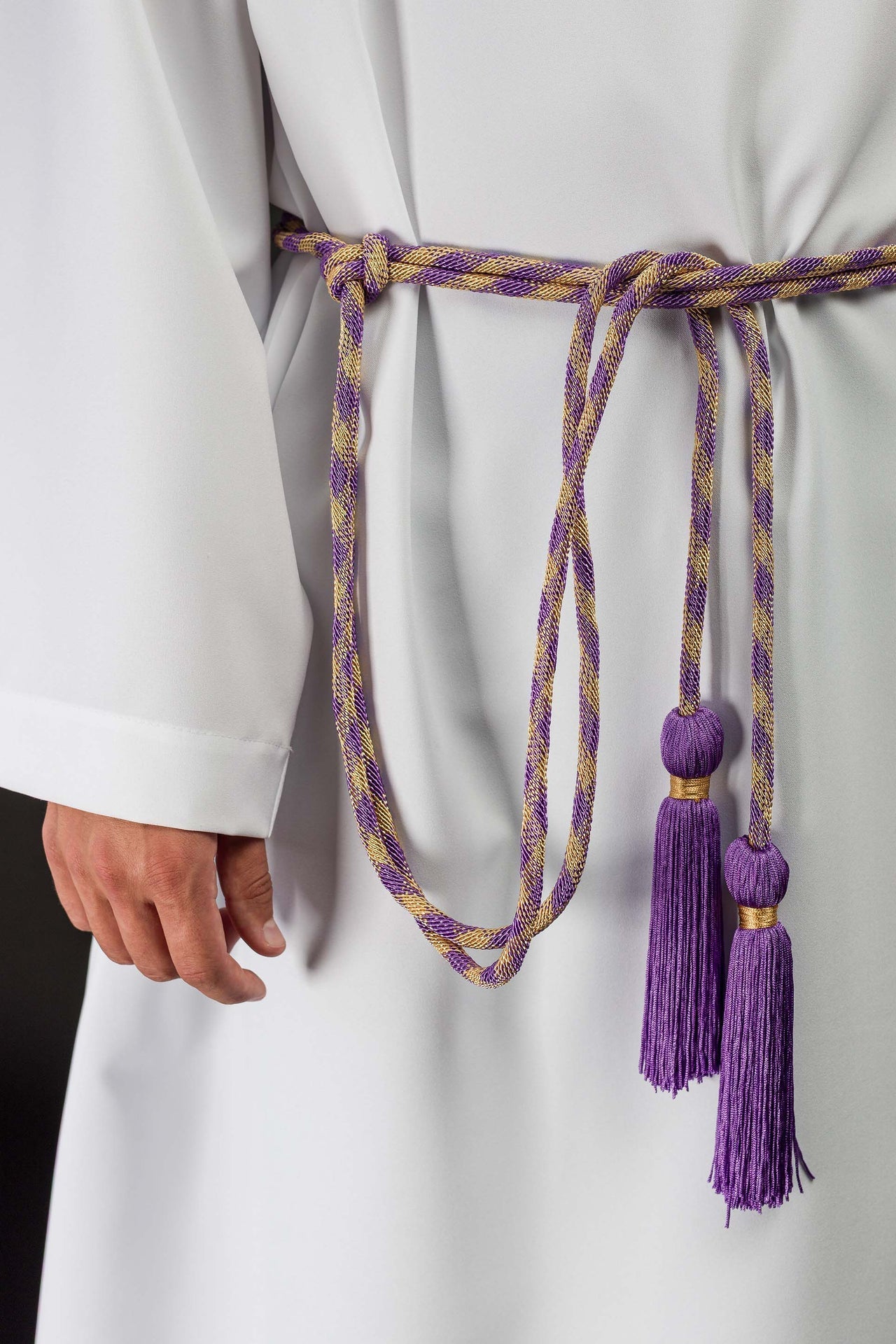 Purple and Gold Liturgical Cincture Premium CIN/808 - CHASUBLES.COM