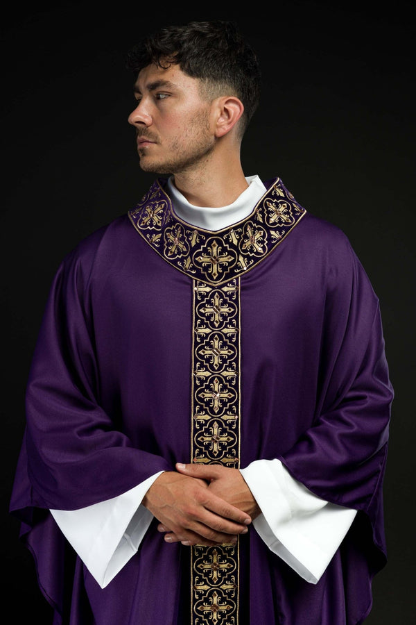 Purple Chasuble with Stones