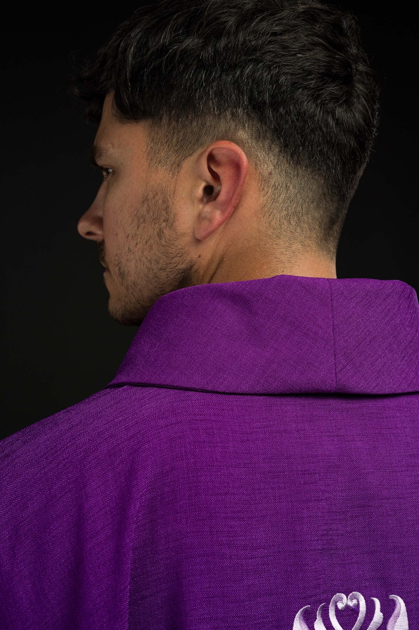 Purple chasuble with purple cross HA7035-03 FIOLET - CHASUBLES.COM
