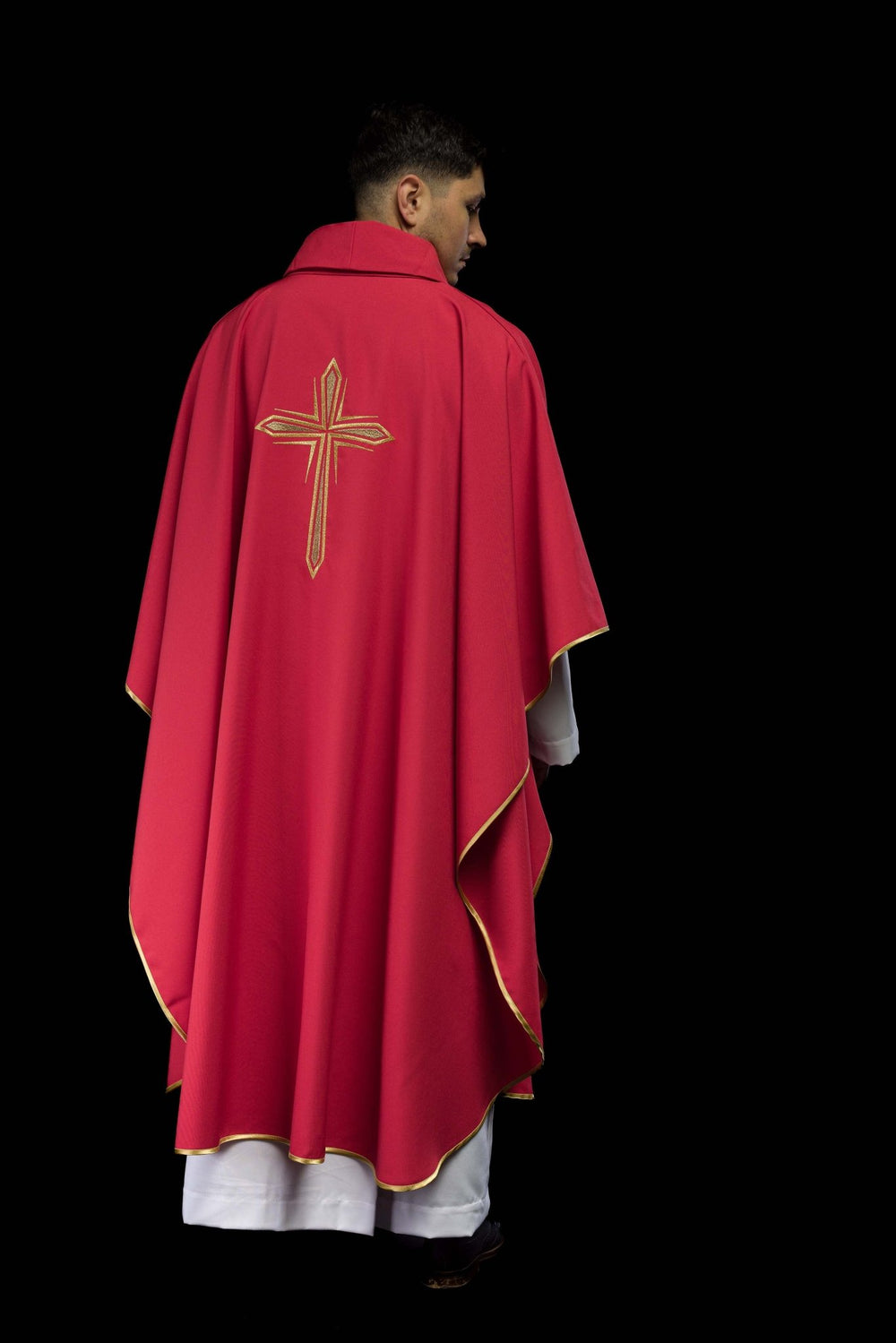 Red Chasuble Cross Embroidery