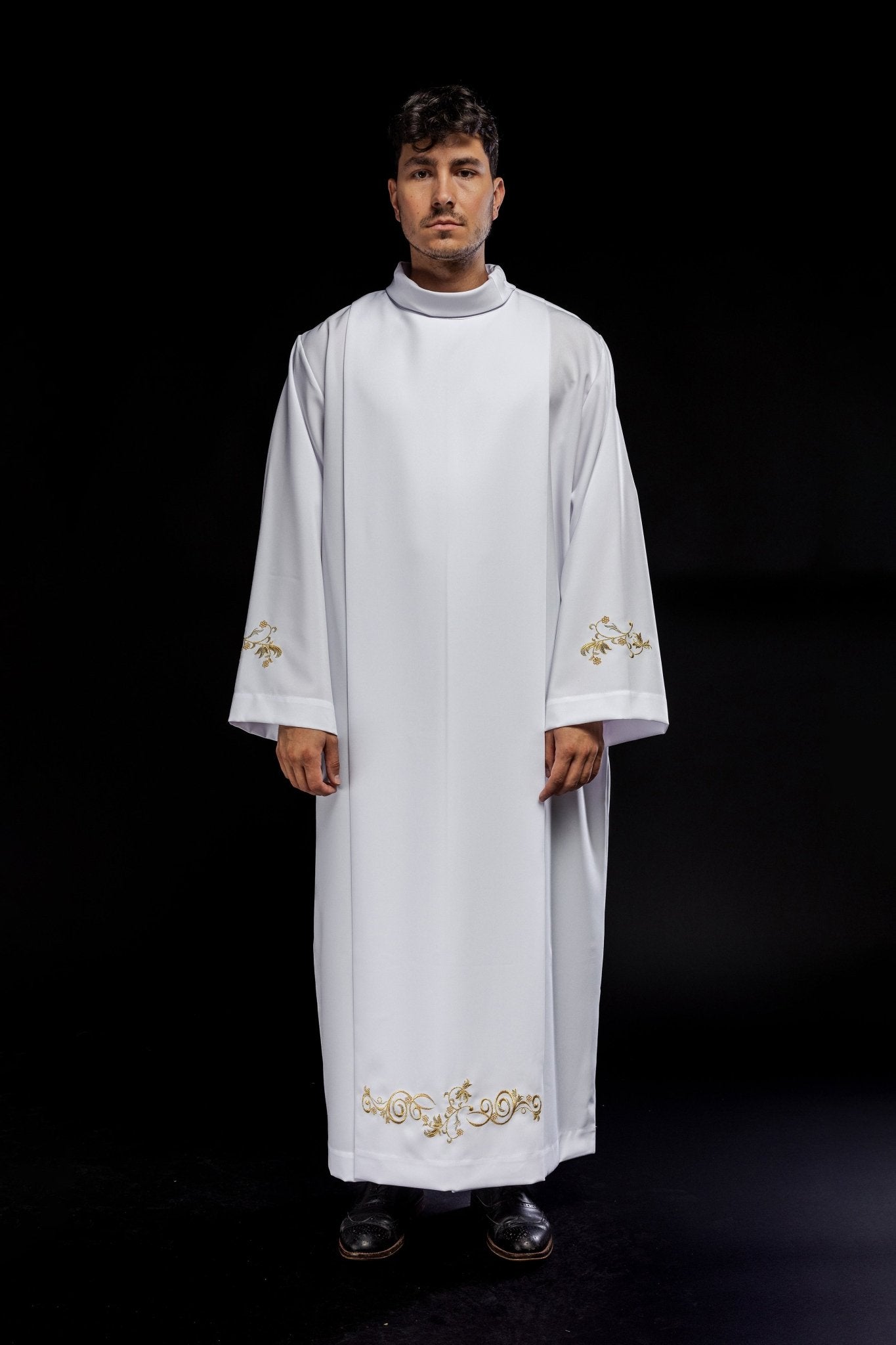 Smooth Priestly Alba with Collar KAB/003/04/12 135cm/164cm - HAFTINAUSA.COM