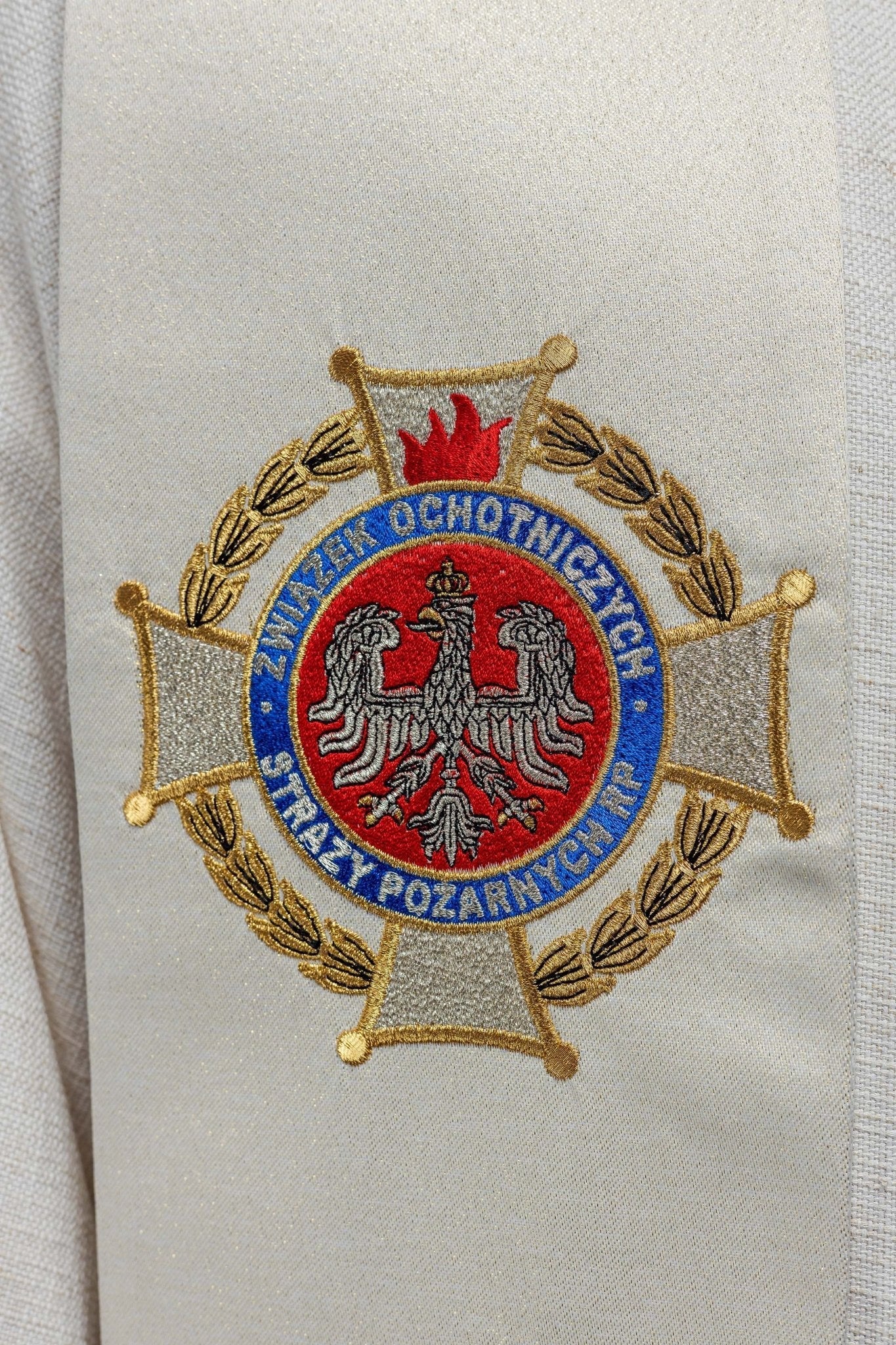 Stole embroidered with the image of St. Florian KSW2/008/05/54 - HAFTINAUSA.COM