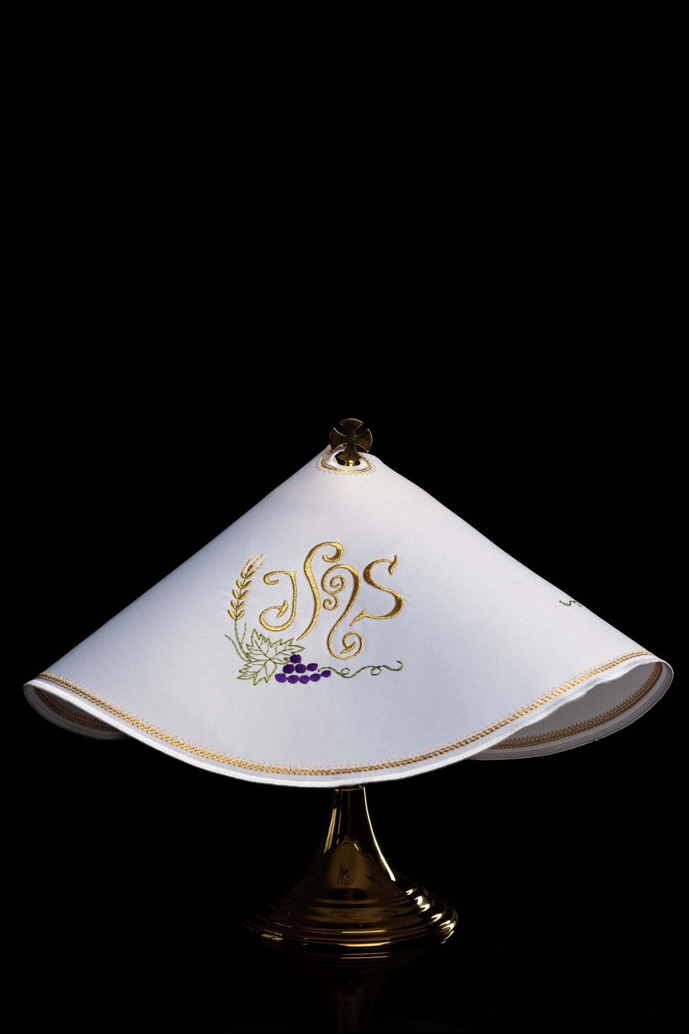 Veil for can with IHS motif KWE/019/C/04 45cm BIAŁY - CHASUBLES.COM