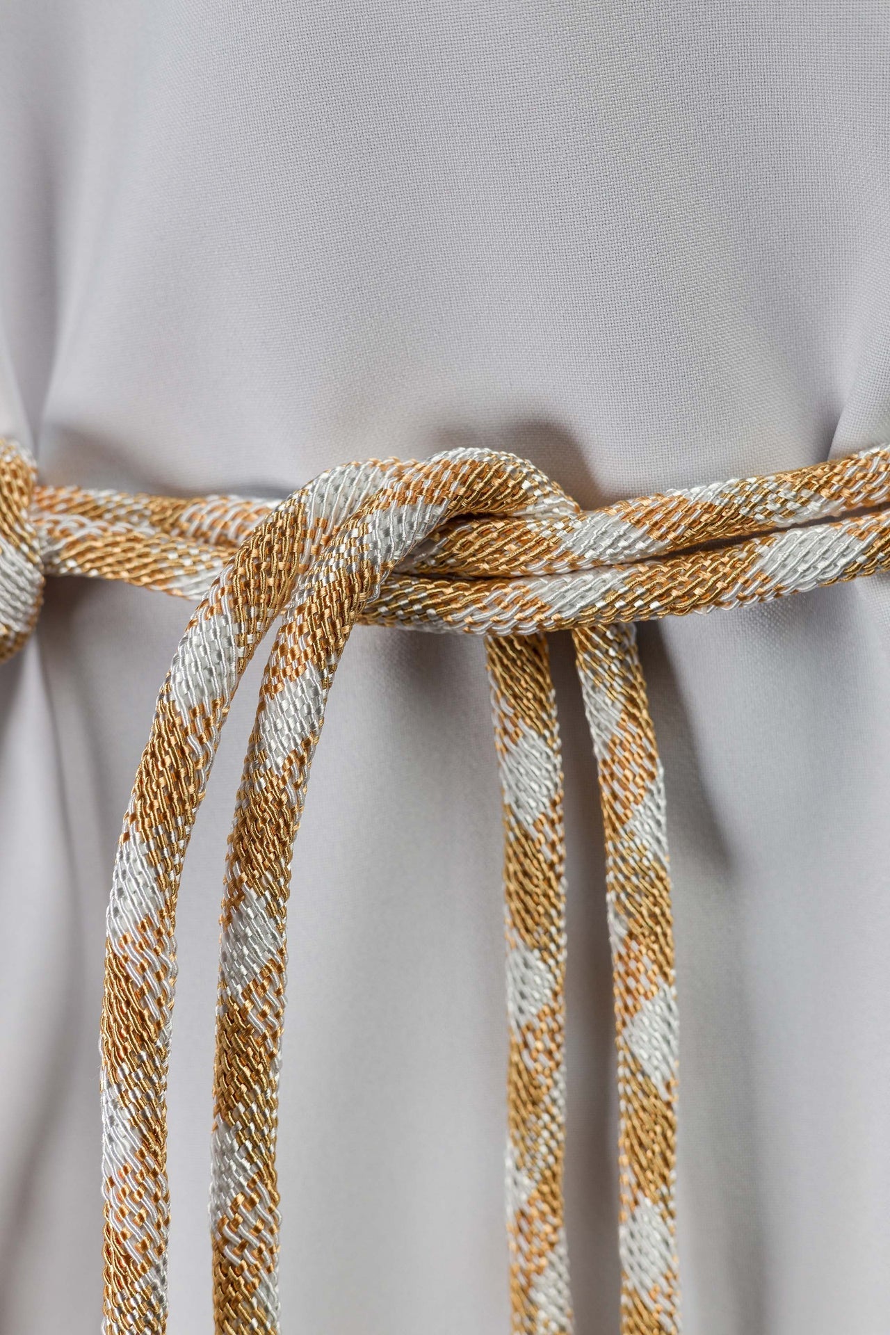 White and Gold Liturgical Cincture Premium CIN/805 - CHASUBLES.COM